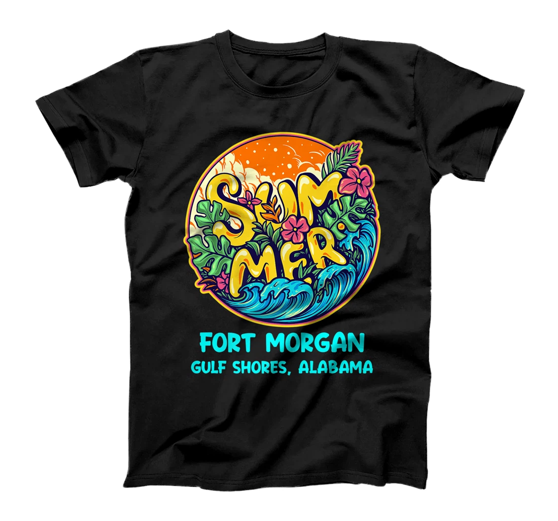 Personalized Fort Morgan Gulf Shores Alabama Vintage Sunset Retro Summer T-Shirt, Kid T-Shirt and Women T-Shirt