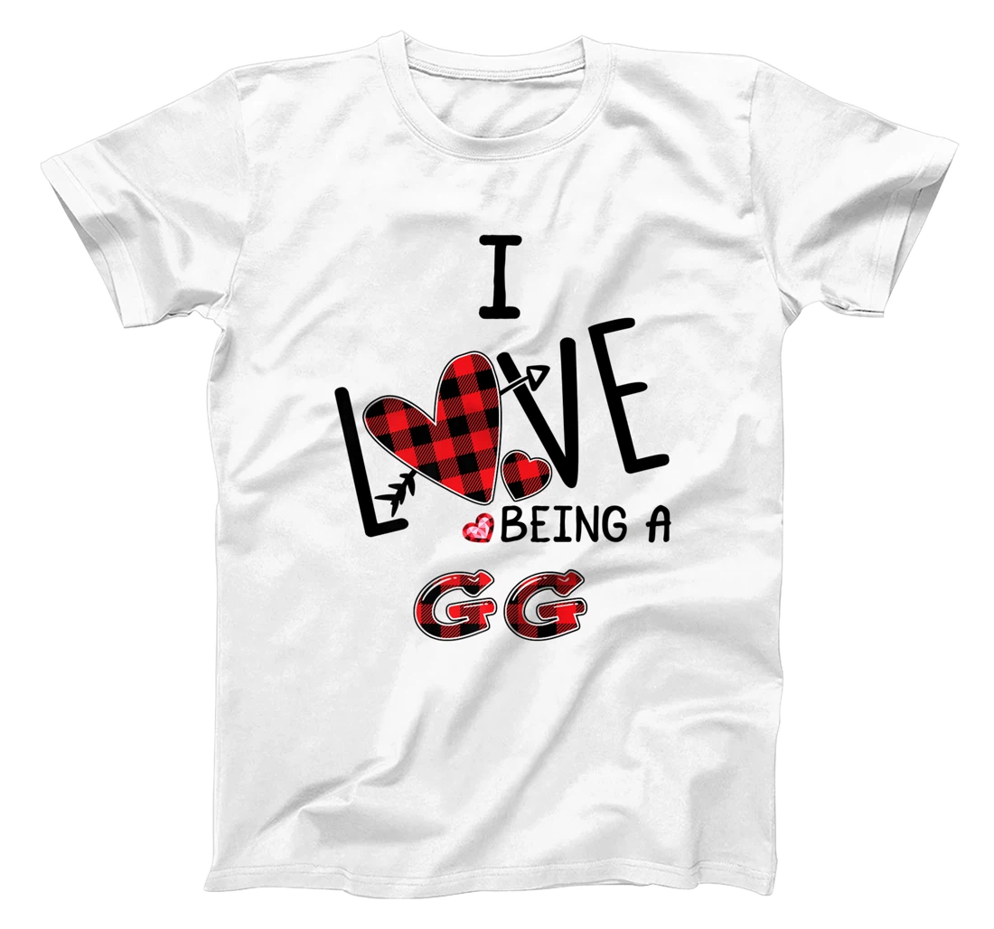 Personalized Womens I Love Being A GG Cute Hearts Gifts T-Shirt, Women T-Shirt