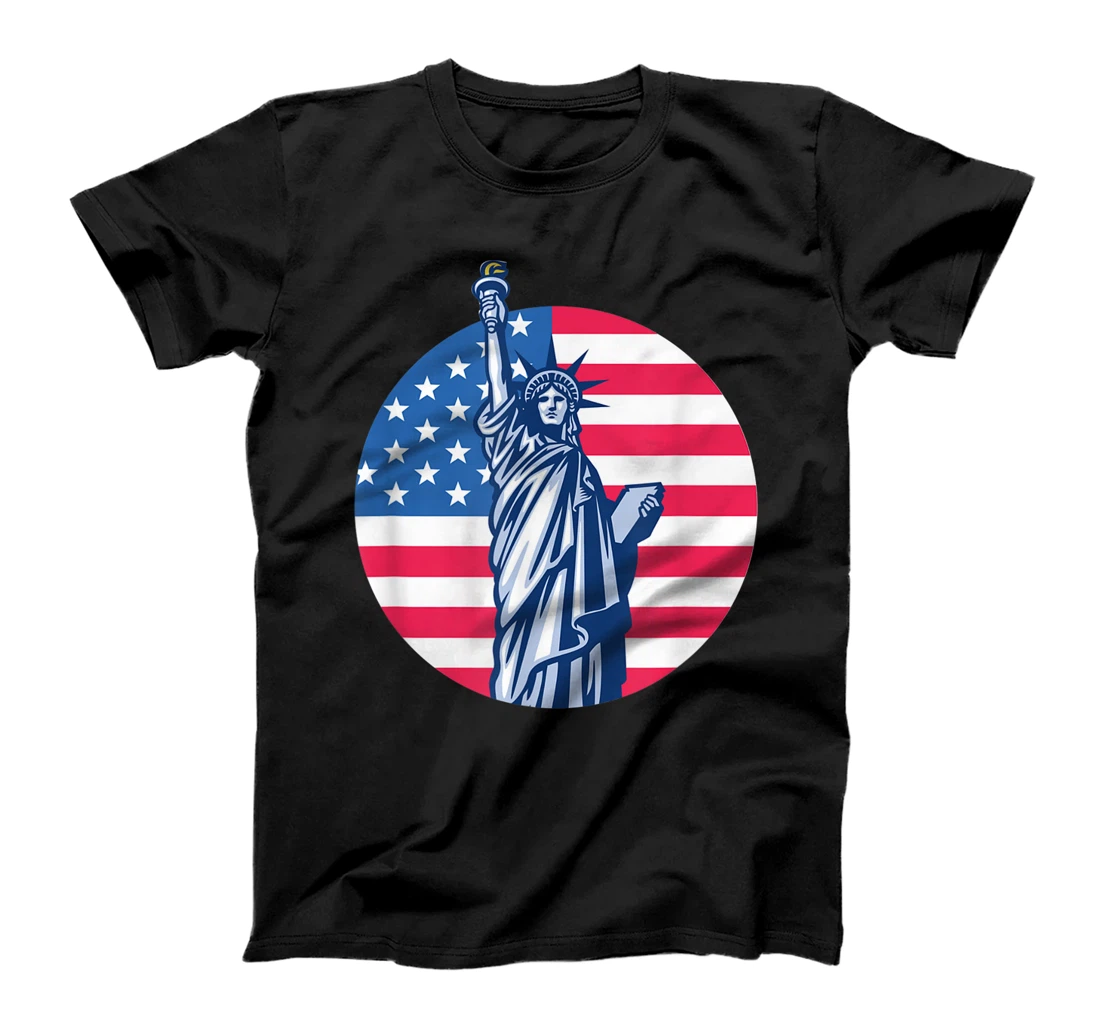 Personalized American Liberty Statue Graphic T-Shirt, Women T-Shirt