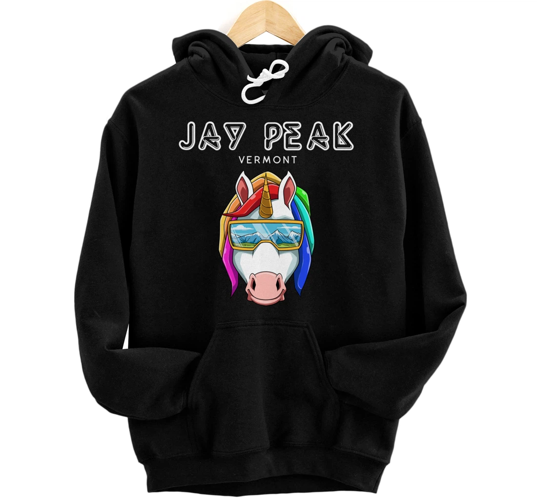 Jay Peak Vermont USA Ski and Snowboard Unicorn Pullover Hoodie