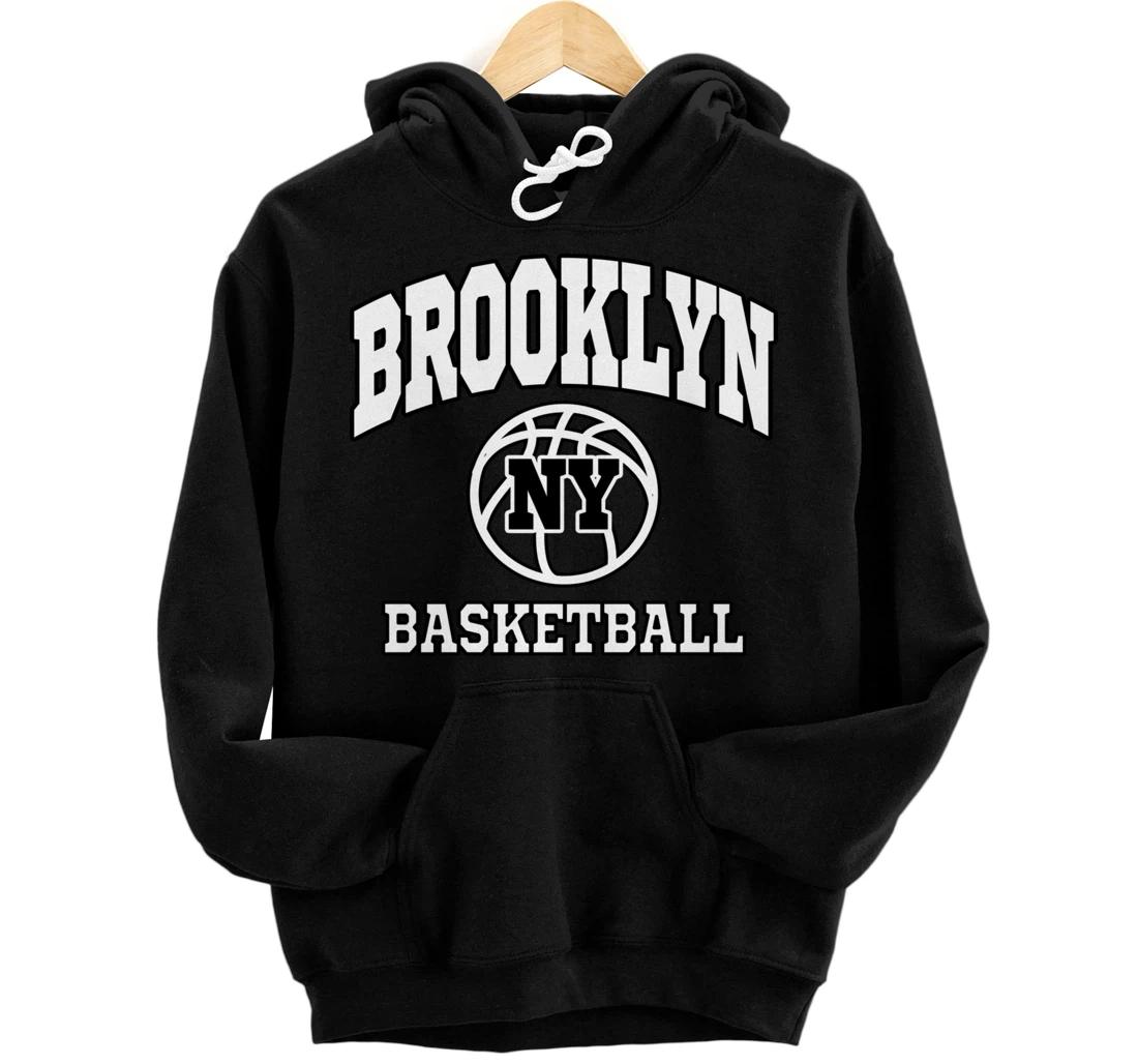 Personalized Brooklyn Basketball New York Jersey Style - Sporty Aesthetic Pullover Hoodie