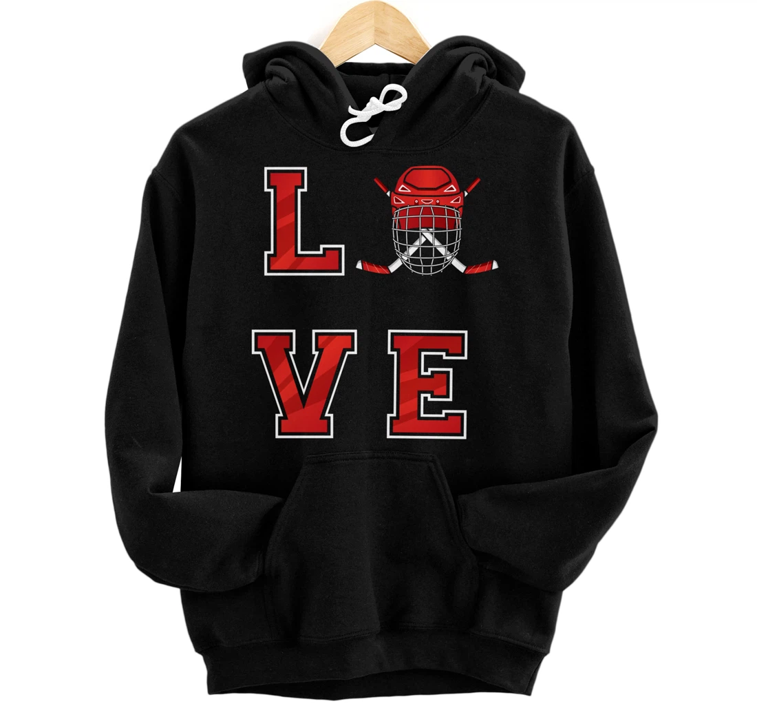 Personalized Ice Hockey Love Player Coach American Winter Sports Fan Pullover Hoodie
