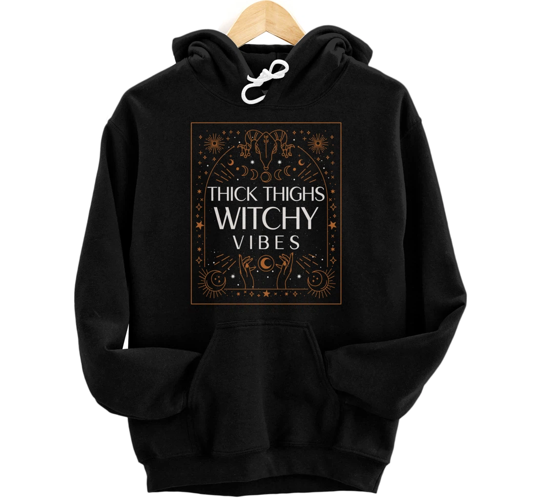 Personalized Skull & Tarot Tattoo Aesthetic Thick Thighs Witch Vibes Pullover Hoodie