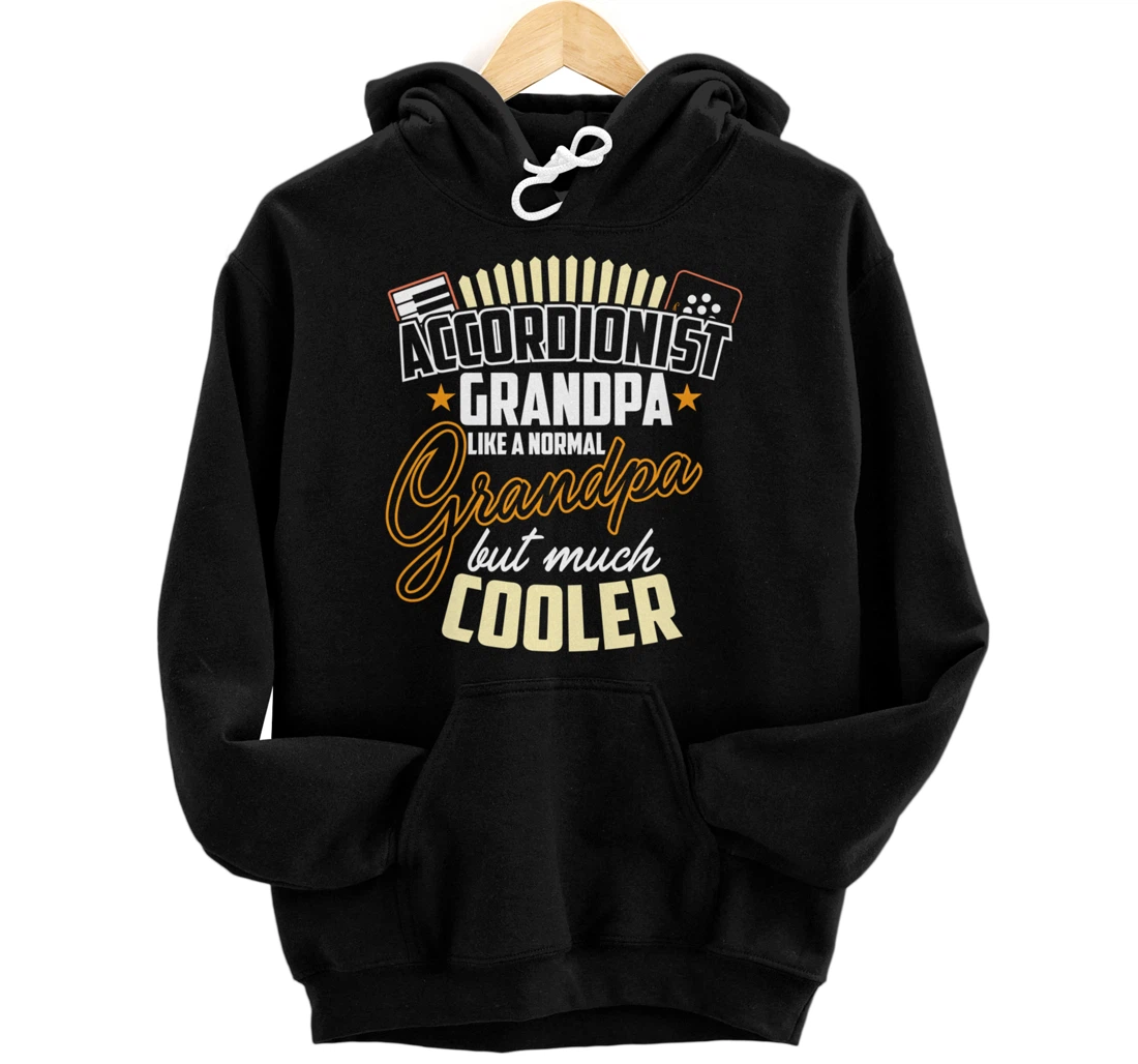 Personalized Accordion Music Cooler Grandpa for Accordionist Musician Pullover Hoodie