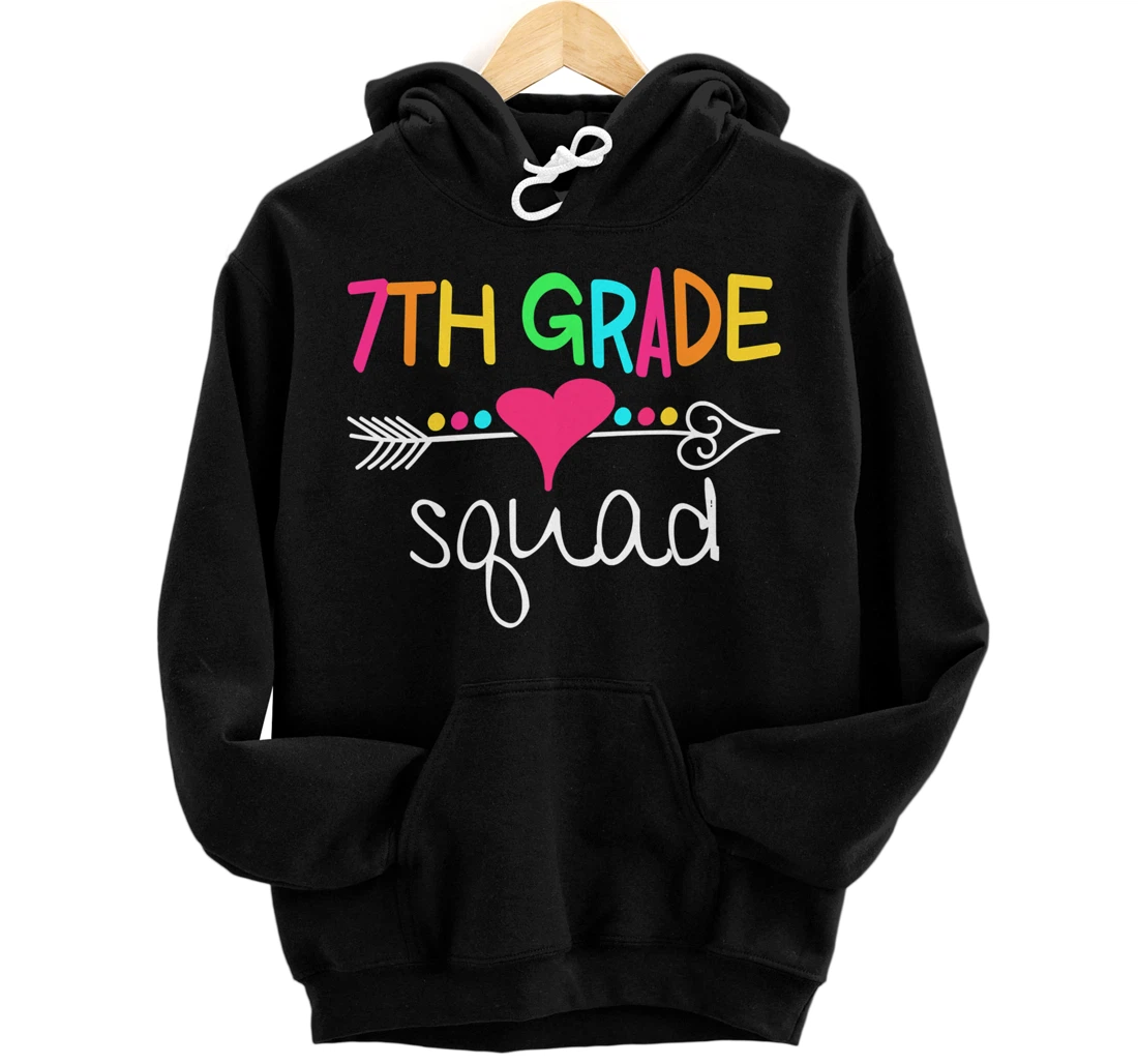 Personalized 7th Grade Squad Seventh Teacher Student Team Back To School Pullover Hoodie