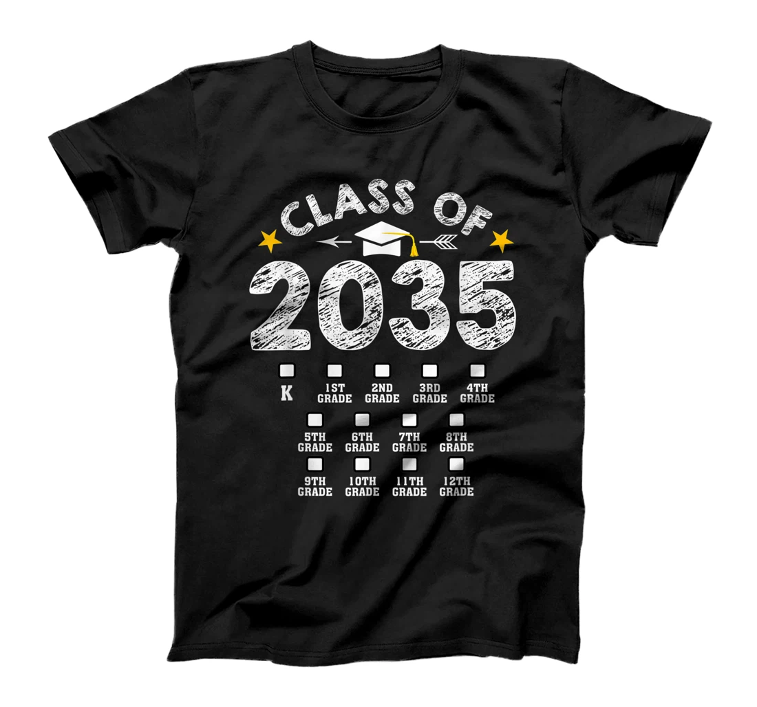 Class of 2035 Grow With Me Checklist Graduation T-Shirt, Kid T-Shirt and Women T-Shirt