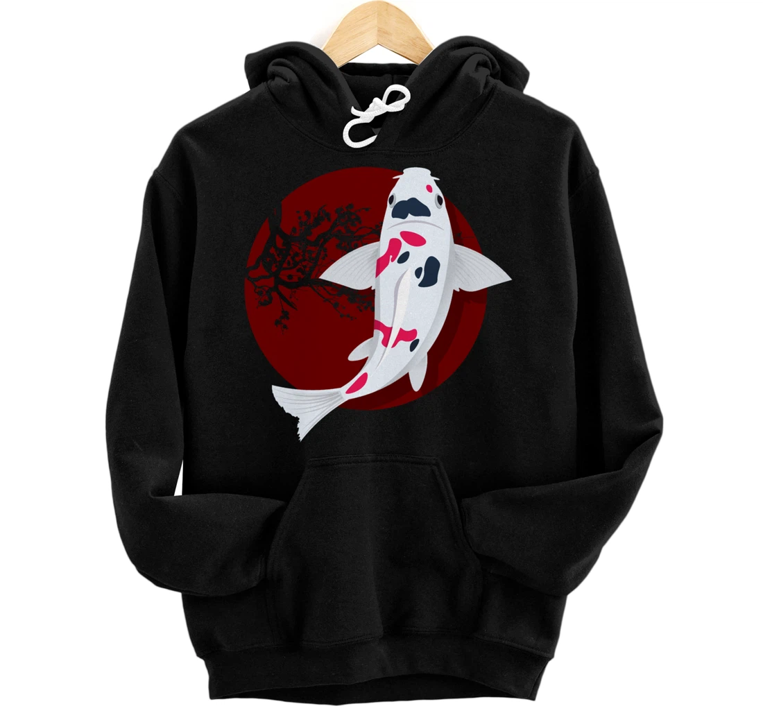 Personalized Japanese Culture Koi Fish Taisho Sanke Nishikigoi Koi Carp Pullover Hoodie