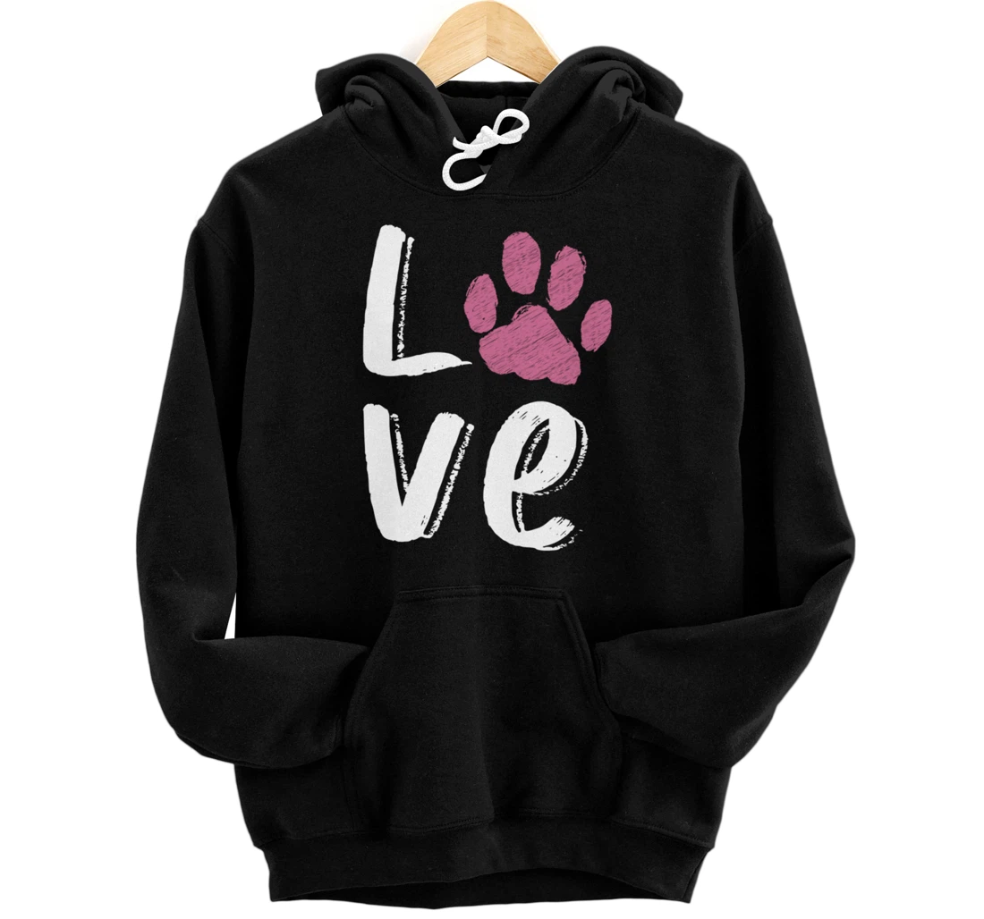 Personalized Love Paw Mom Pet Lovers cool Dog Pullover Hoodie