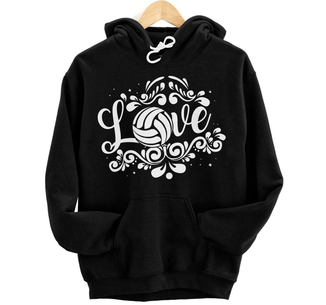 Volleyball Player Women Girls Love Volleyball Mom Pullover Hoodie