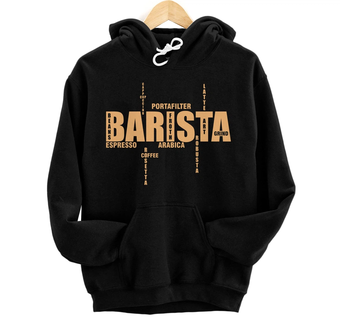 Barista Espresso Arabica Coffee Beans Mug Cup Espresso Decaf Pullover Hoodie