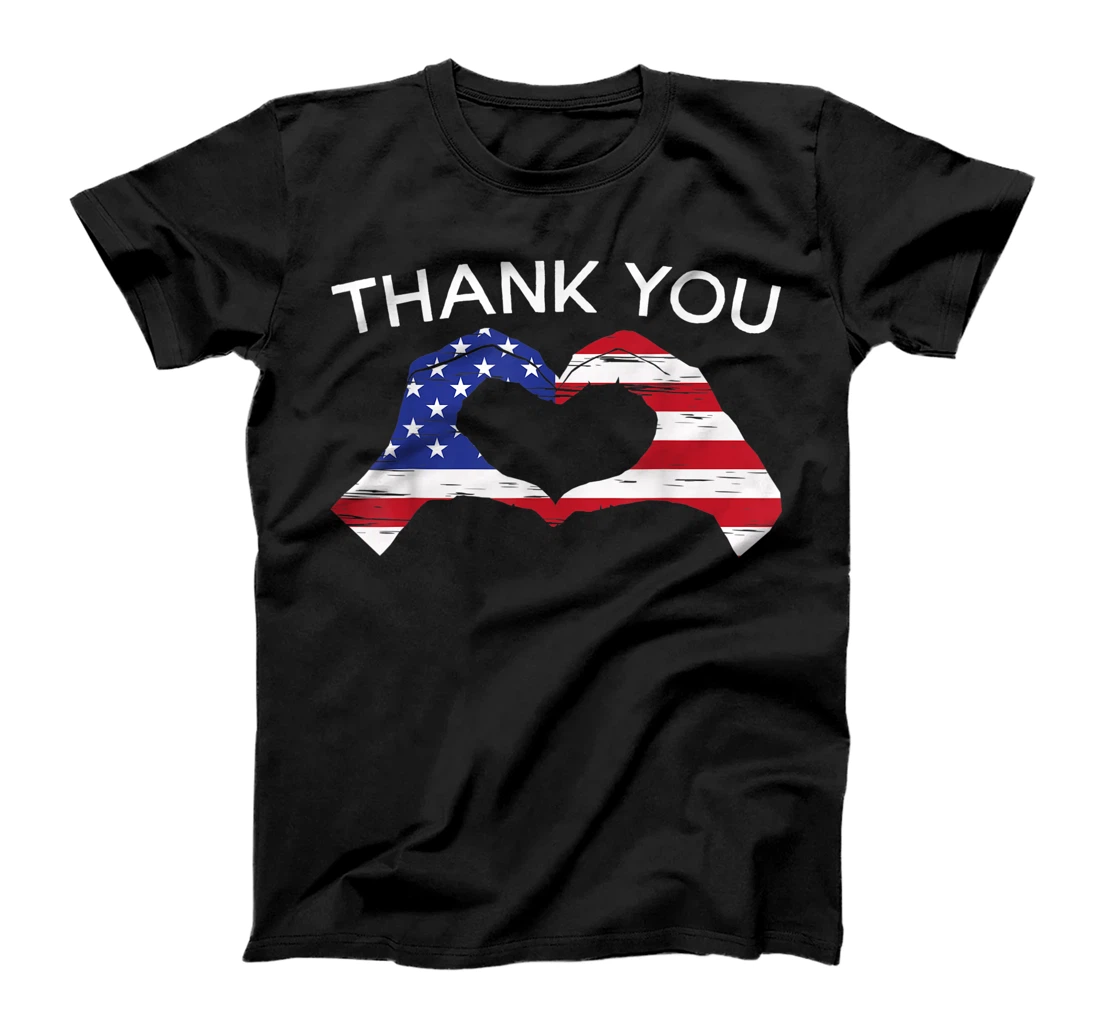 Thank You USA Flag American Military Soldier Veterans Day T-Shirt, Women T-Shirt