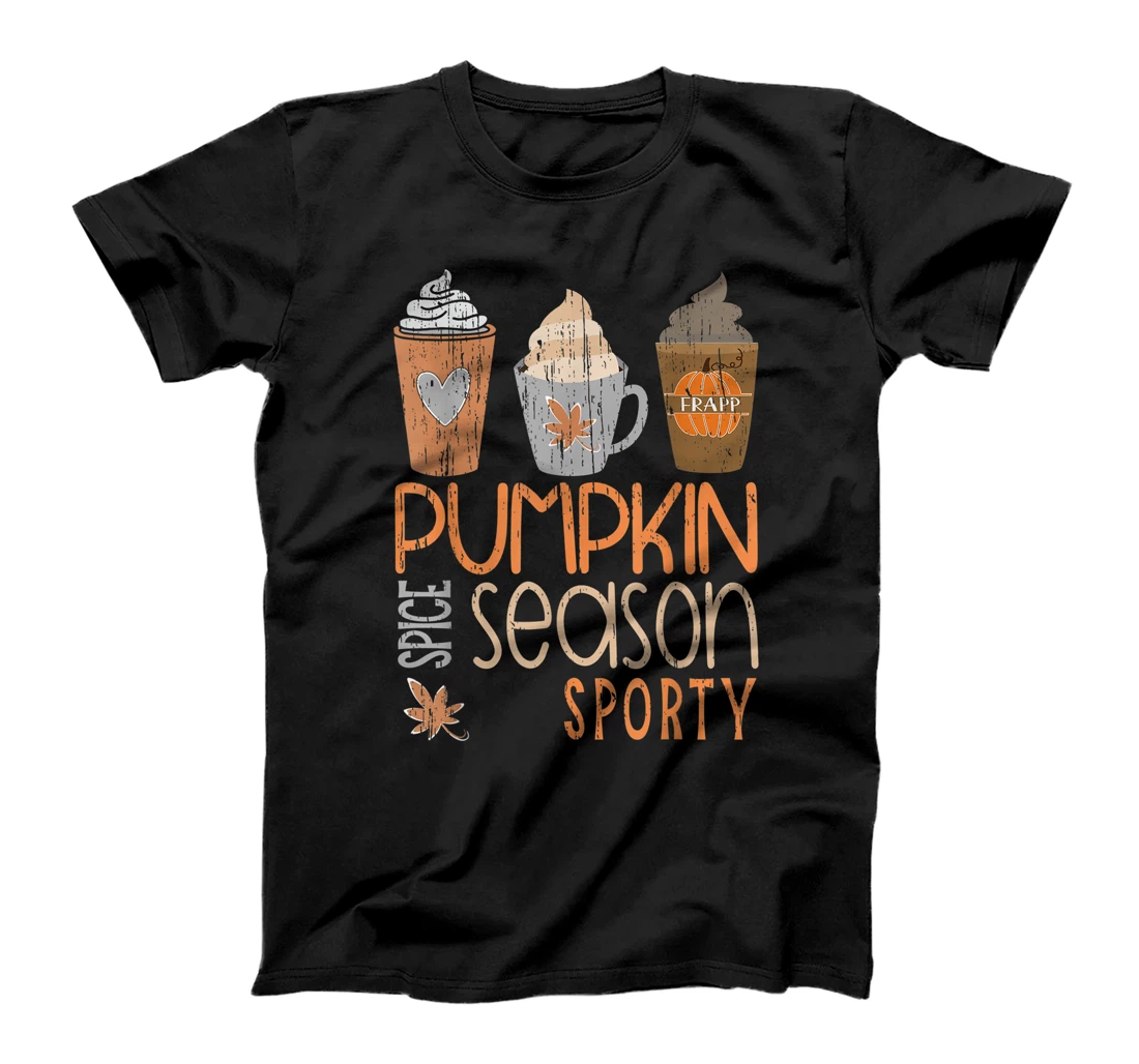 Funny Sporty Pumpkin Spice Latte Fall Matching Family T-Shirt, Kid T-Shirt and Women T-Shirt