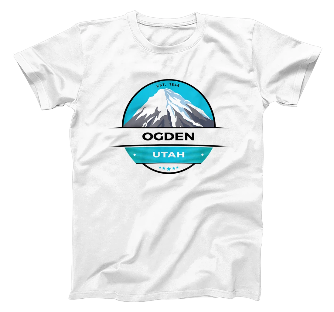 Personalized Womens Retro Cool Ogden Utah Rocky Mountain Peak Novelty Art T-Shirt, Women T-Shirt