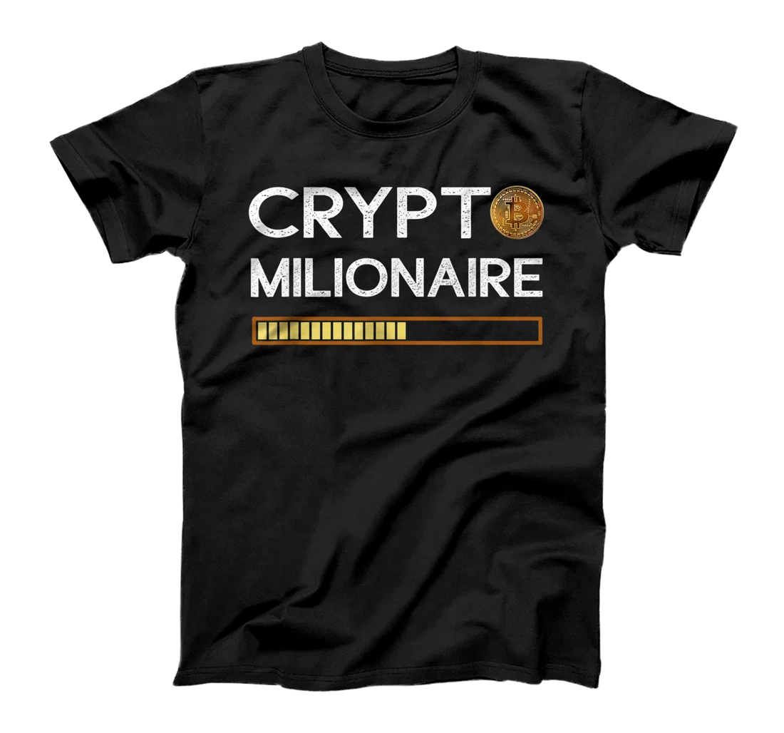 Personalized Crypto Millionaire Loading Bitcoin Trader Dogecoin Investor T-Shirt, Women T-Shirt