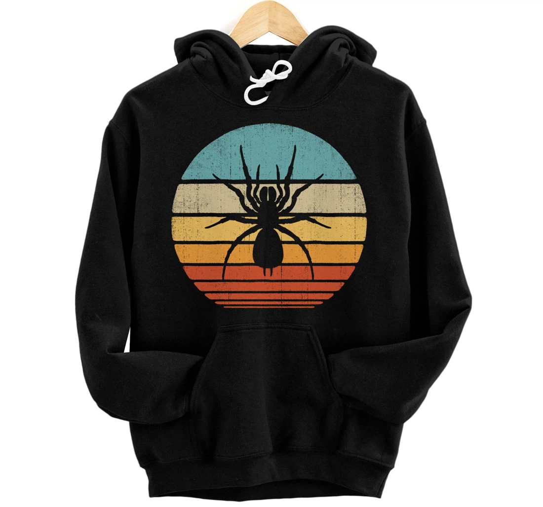 Spider Retro Vintage 60s 70s Sunset Tarantula Bug Insect Men Pullover Hoodie