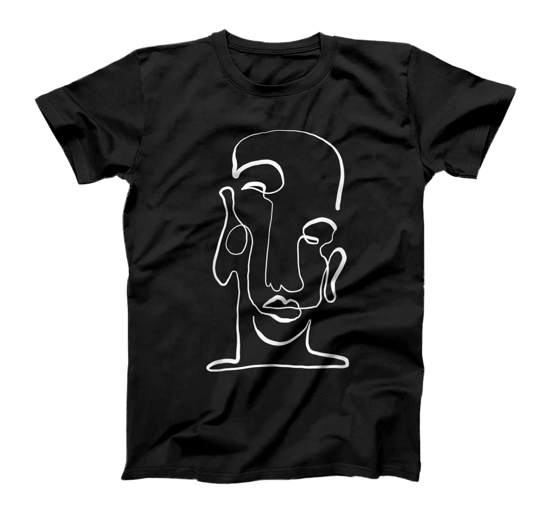 Line Art Aesthetic Oneline One-Line Face Artistic T-Shirt, Kid T-Shirt and Women T-Shirt