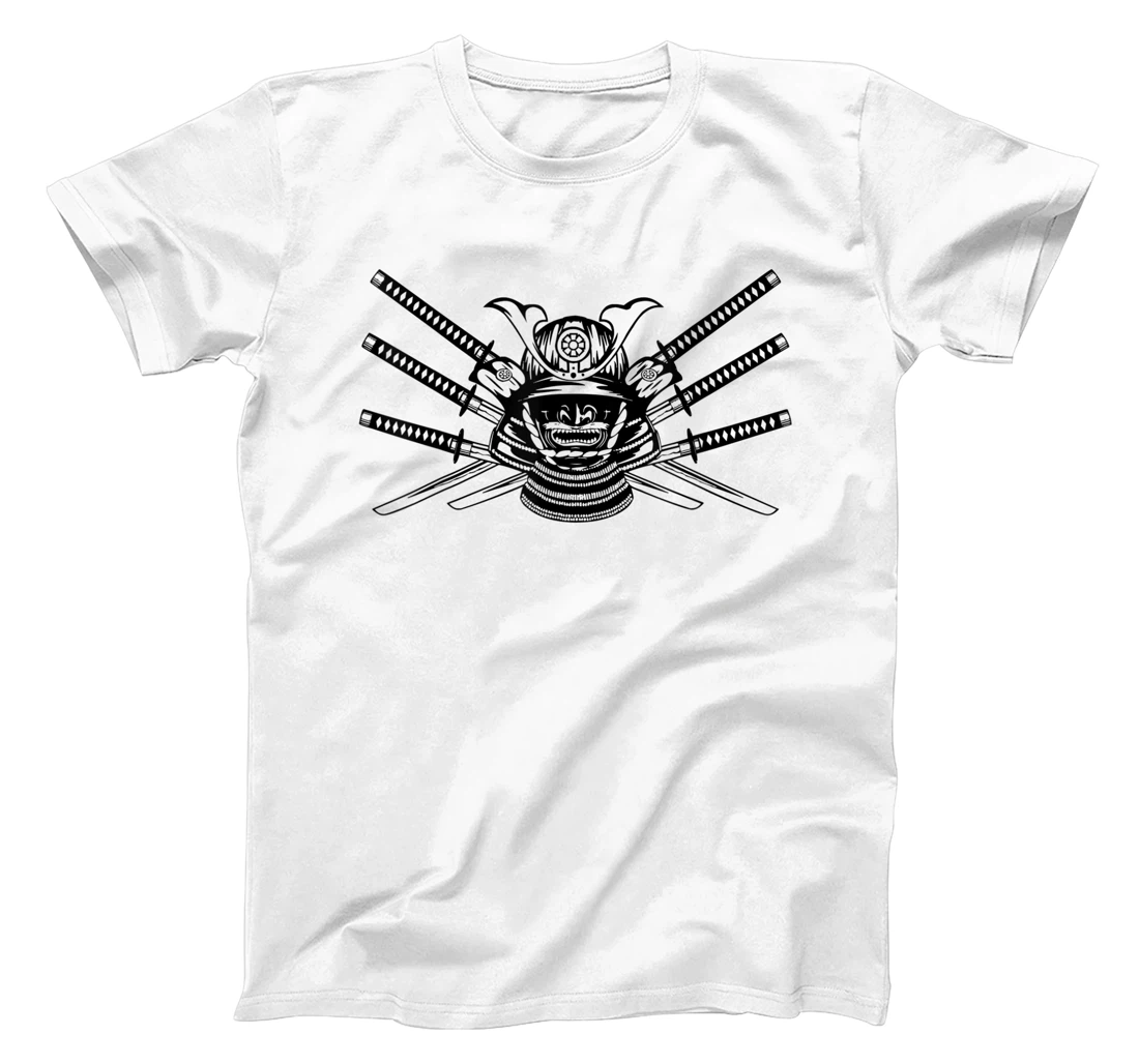 Samurai Warrior Helmet Swords T-Shirt, Kid T-Shirt and Women T-Shirt