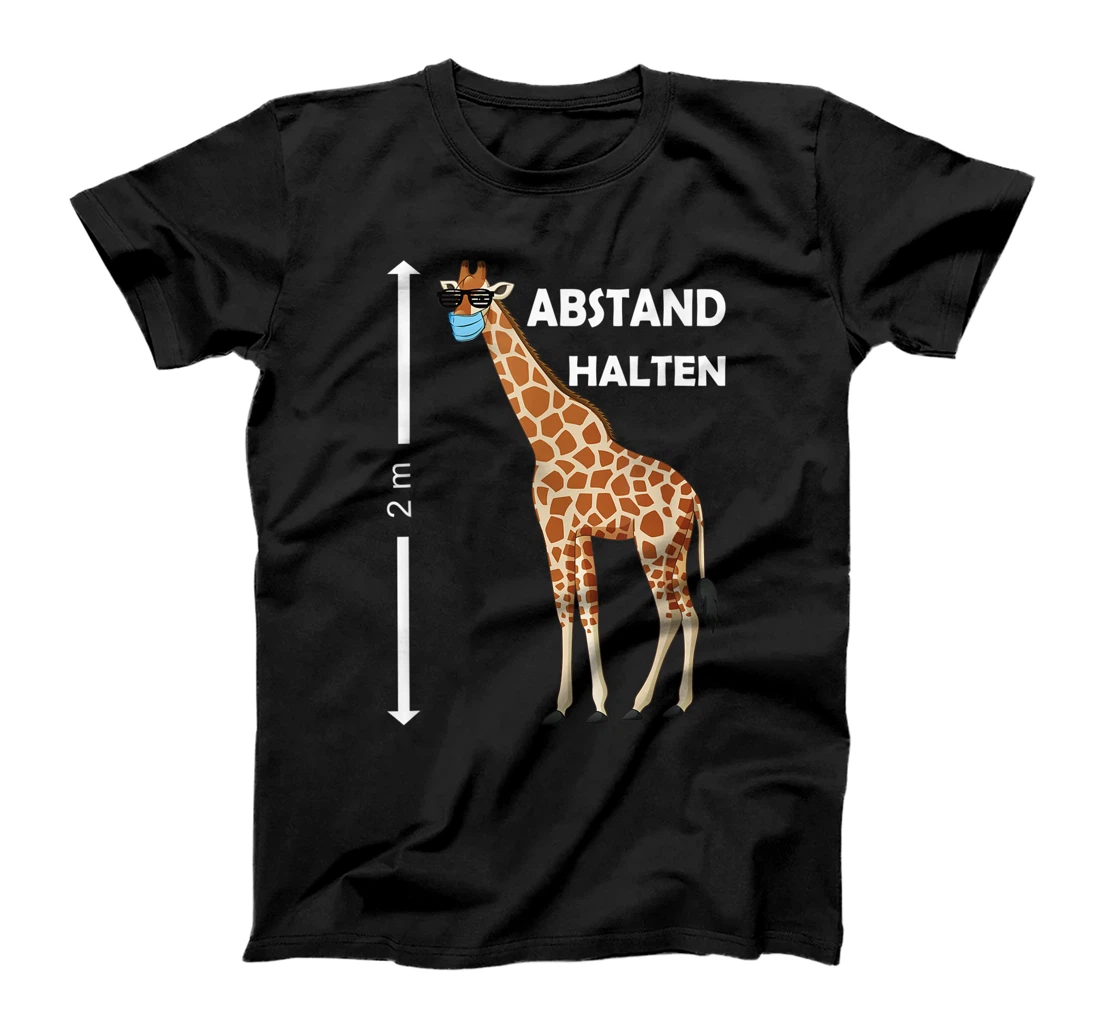 Keep distance 2 metres, giraffe with mouth guard to pandemic T-Shirt, Kid T-Shirt and Women T-Shirt