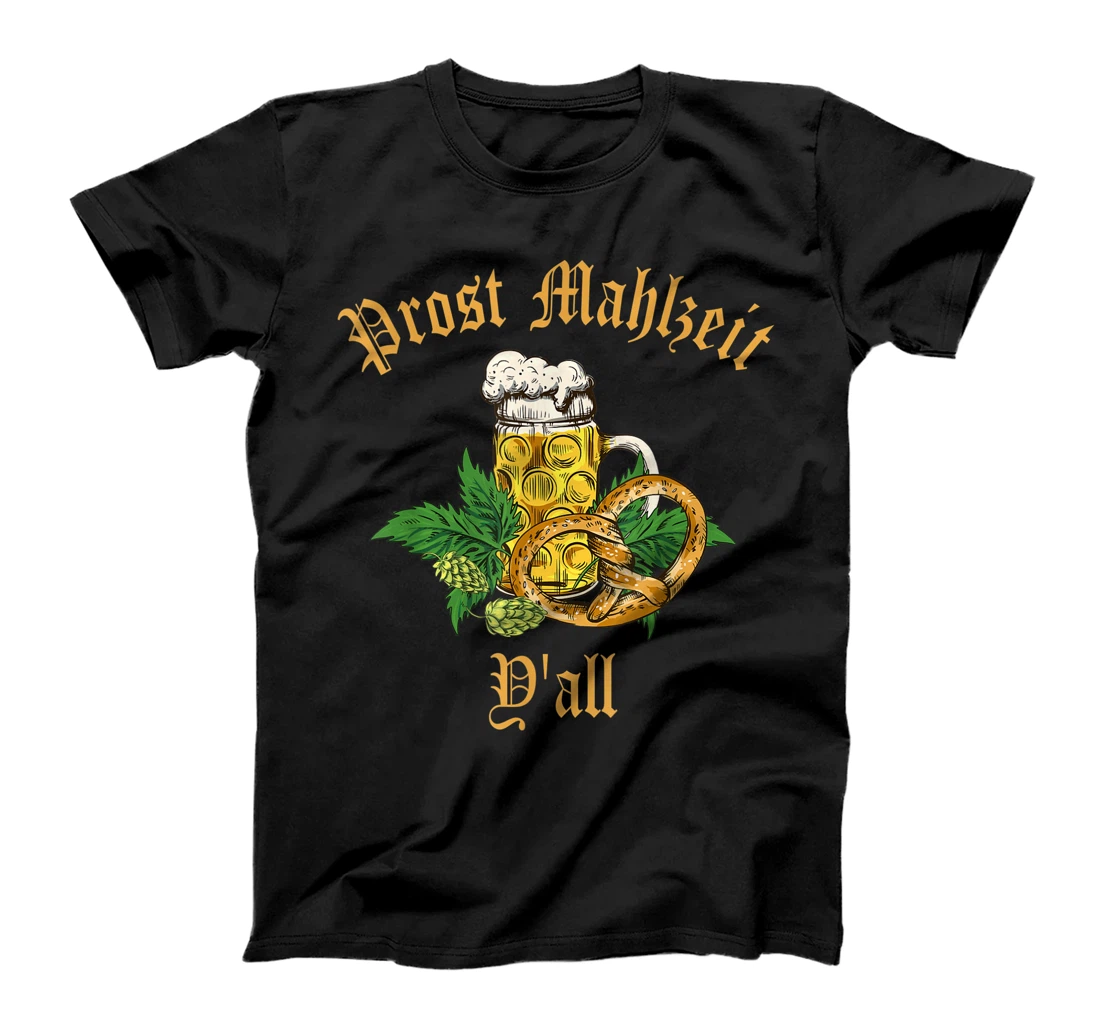 Womens German Saying - Prost Mahlzeit Y'all - Funny Beer Fest T-Shirt, Women T-Shirt