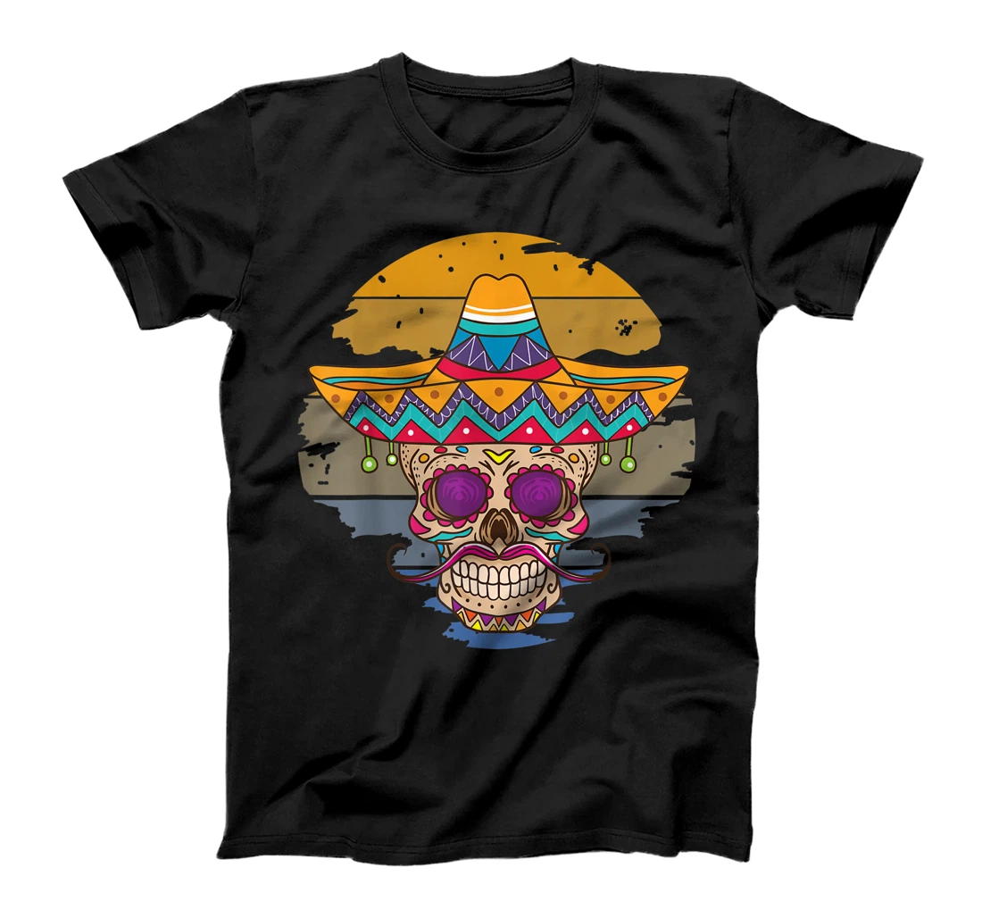 Sugar Skull Dia De los Muertos Sunset T-Shirt, Kid T-Shirt and Women T-Shirt