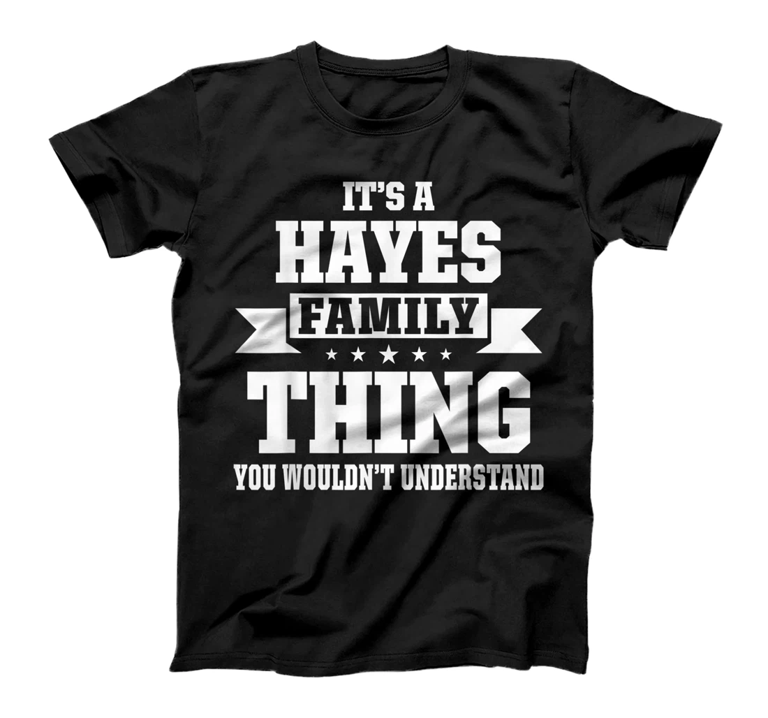 Family Surname Hayes Funny Reunion Last Name Tag T-Shirt, Women T-Shirt