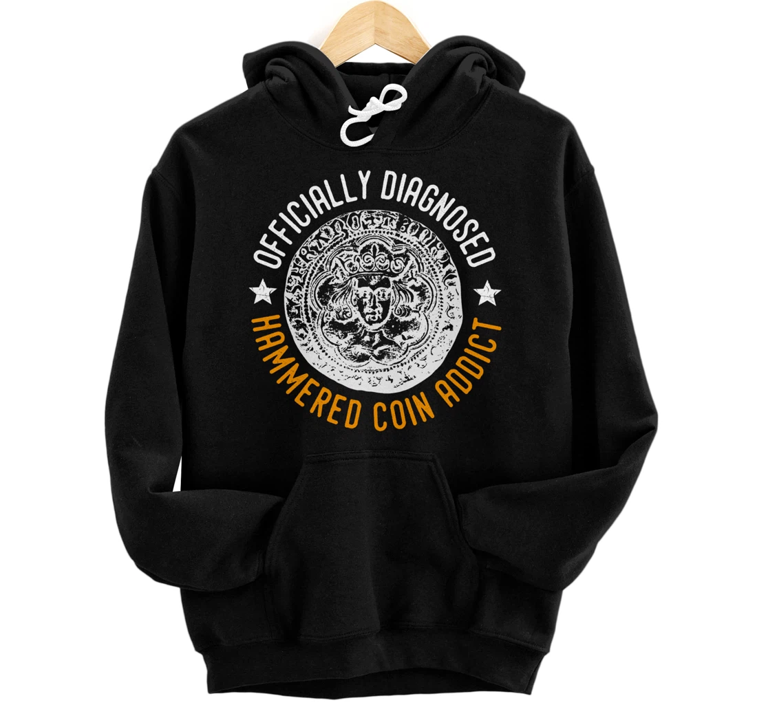 Hammered coin addict metal detecting Pullover Hoodie