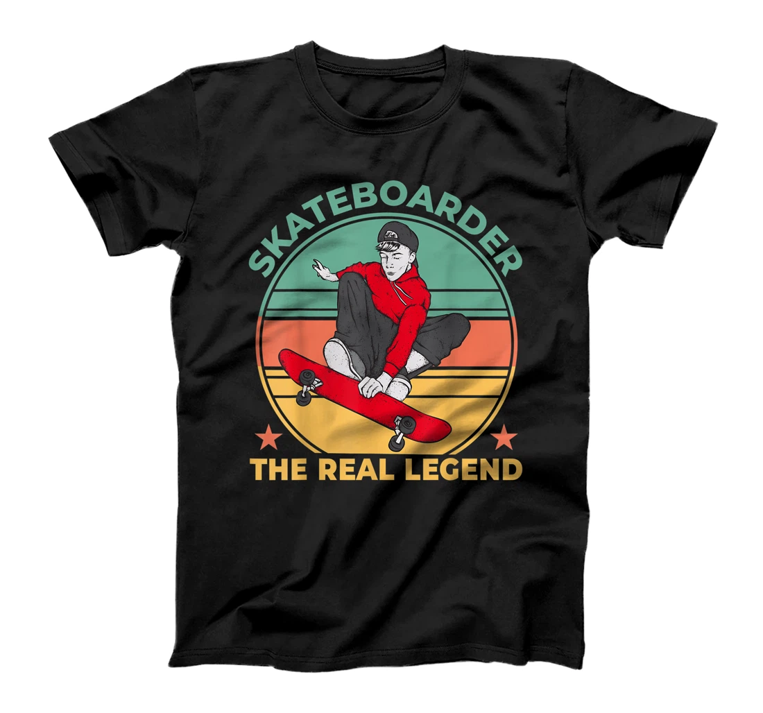 Skateboarder The real Legend T-Shirt, Kid T-Shirt and Women T-Shirt