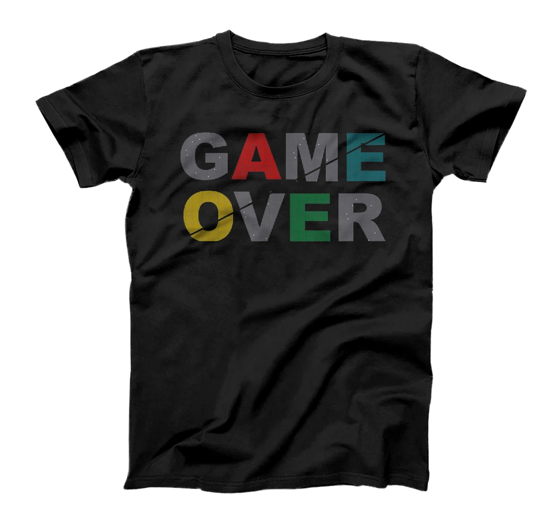 Game Over Print T T-Shirt, Women T-Shirt