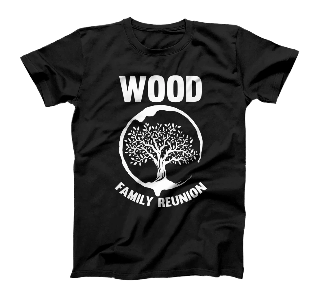 Womens Family Surname Wood Funny Reunion Last Name Tag T-Shirt, Women T-Shirt