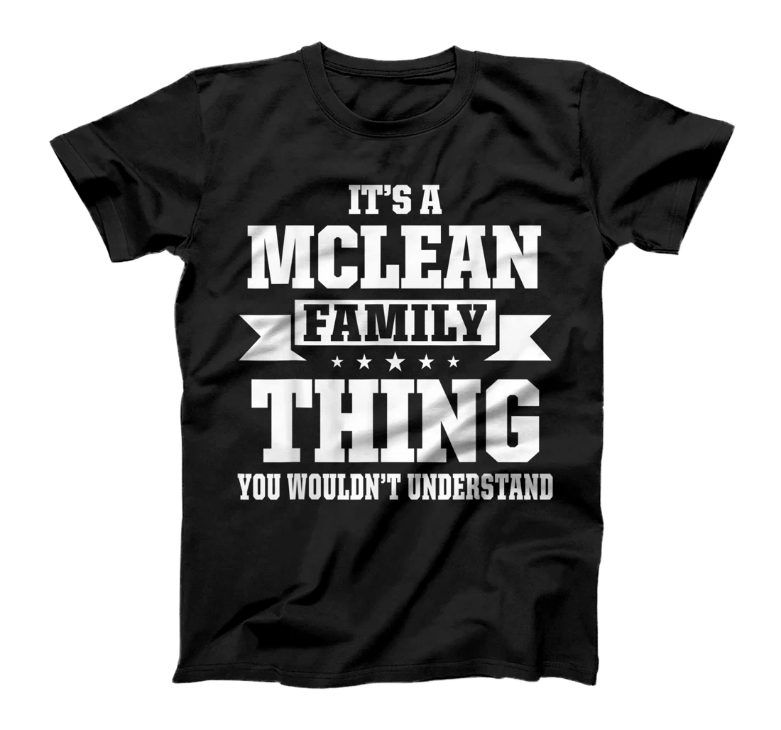 Womens Family Surname Mclean Funny Reunion Last Name Tag T-Shirt, Women T-Shirt