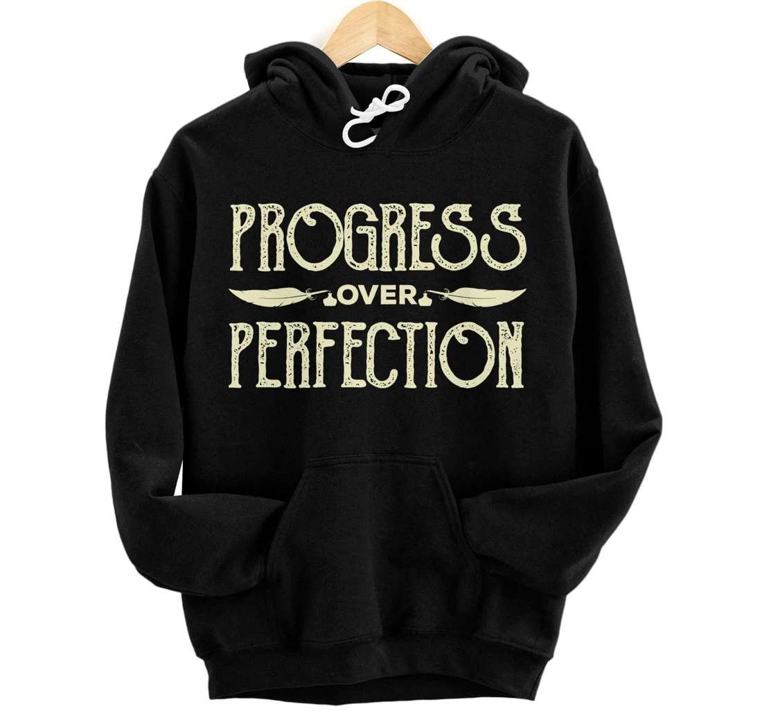 Progress Over Perfection back to School Motivational Teacher Pullover Hoodie