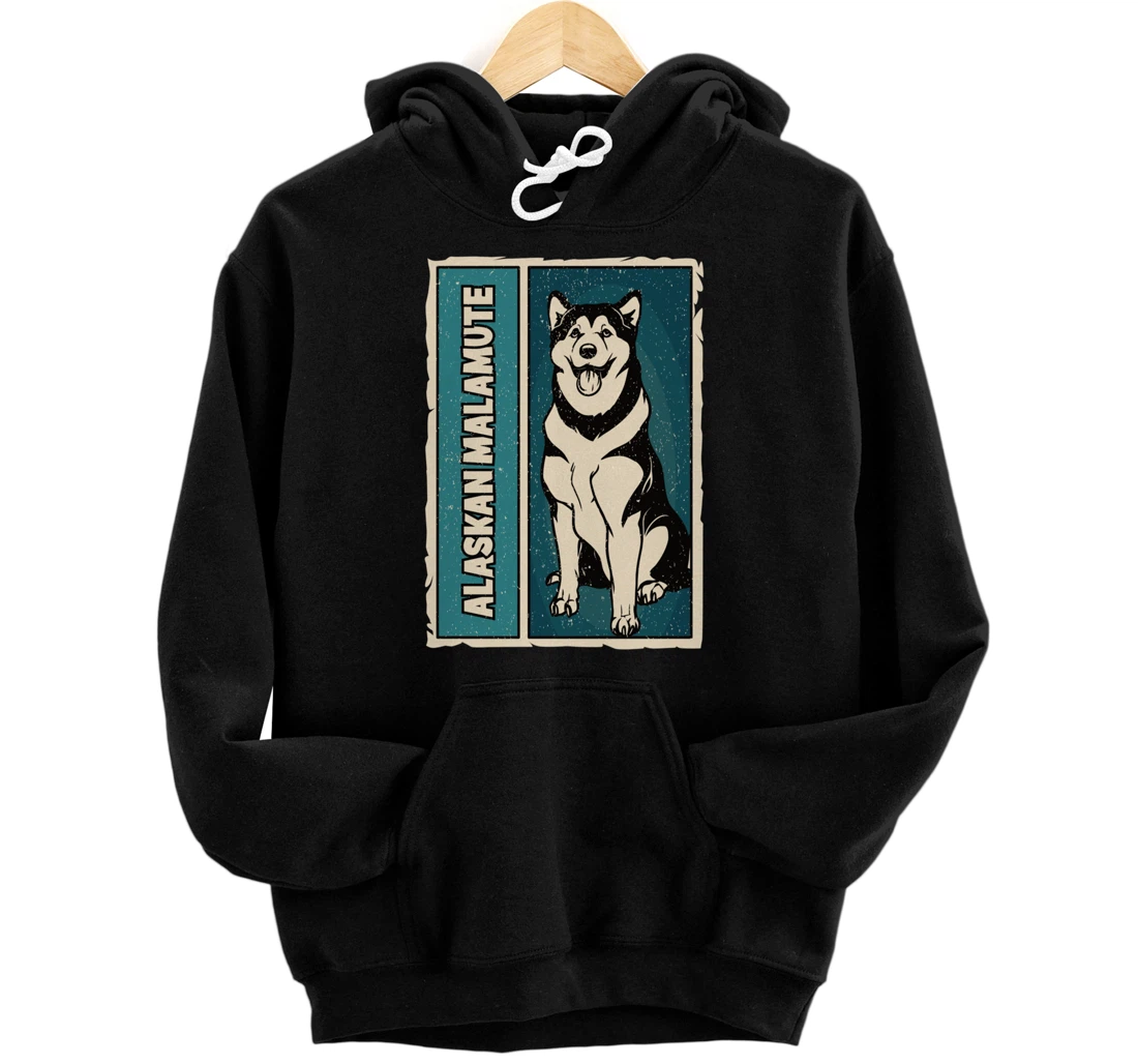 Alaskan Malamute Dog Vintage Pet Pullover Hoodie