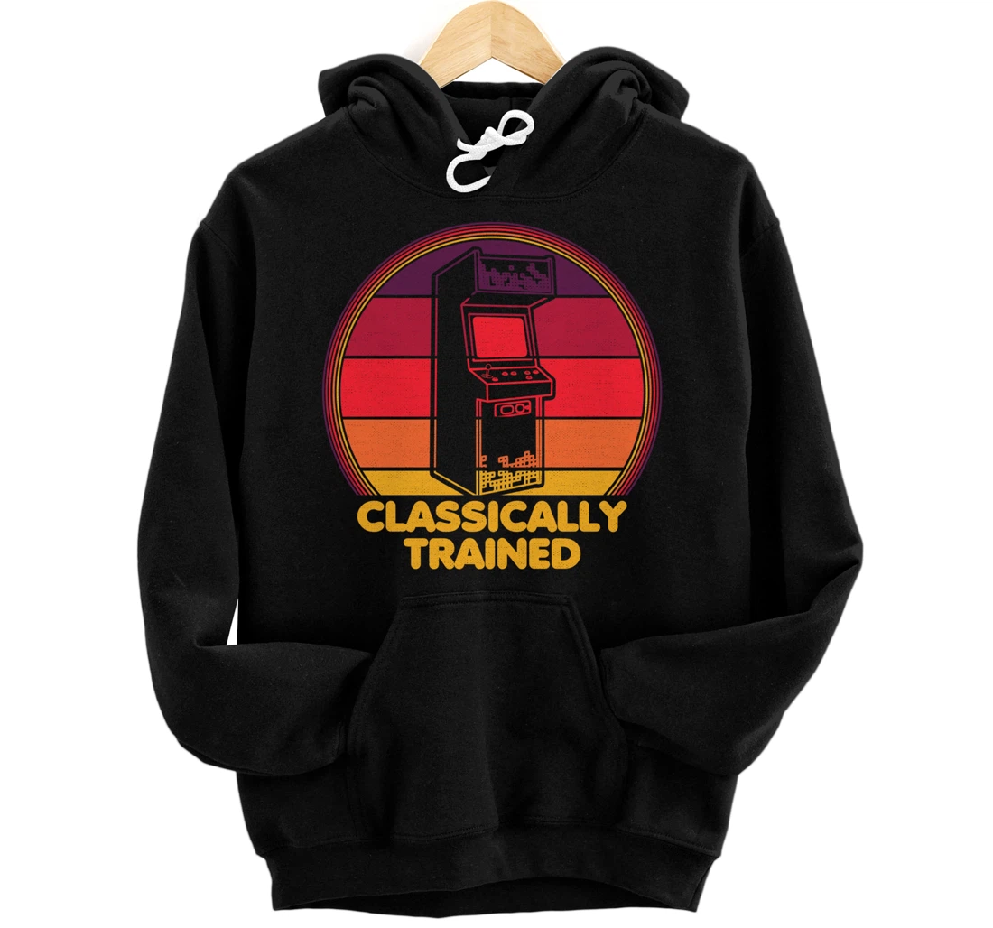 Classically trained 1980s Retro Gamer Pullover Hoodie