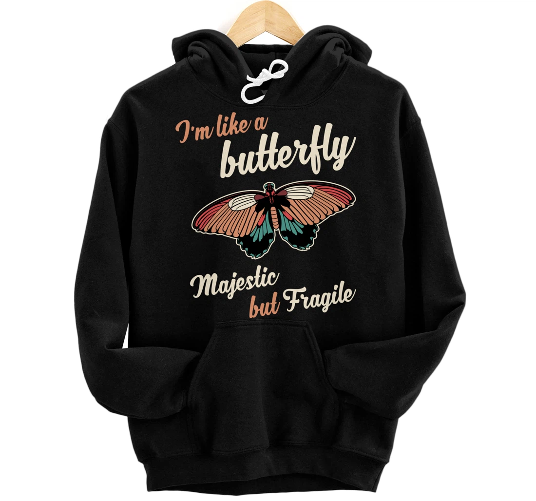 Girl's I'm Like a Butterfly for a Lepidopterologist Pullover Hoodie