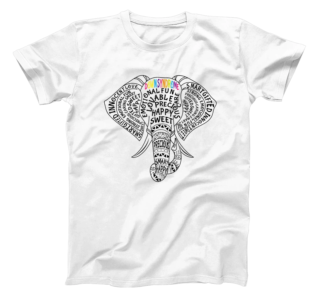 Elephant Down Syndrome Awareness Support Emotional Lovable T-Shirt, Kid T-Shirt and Women T-Shirt