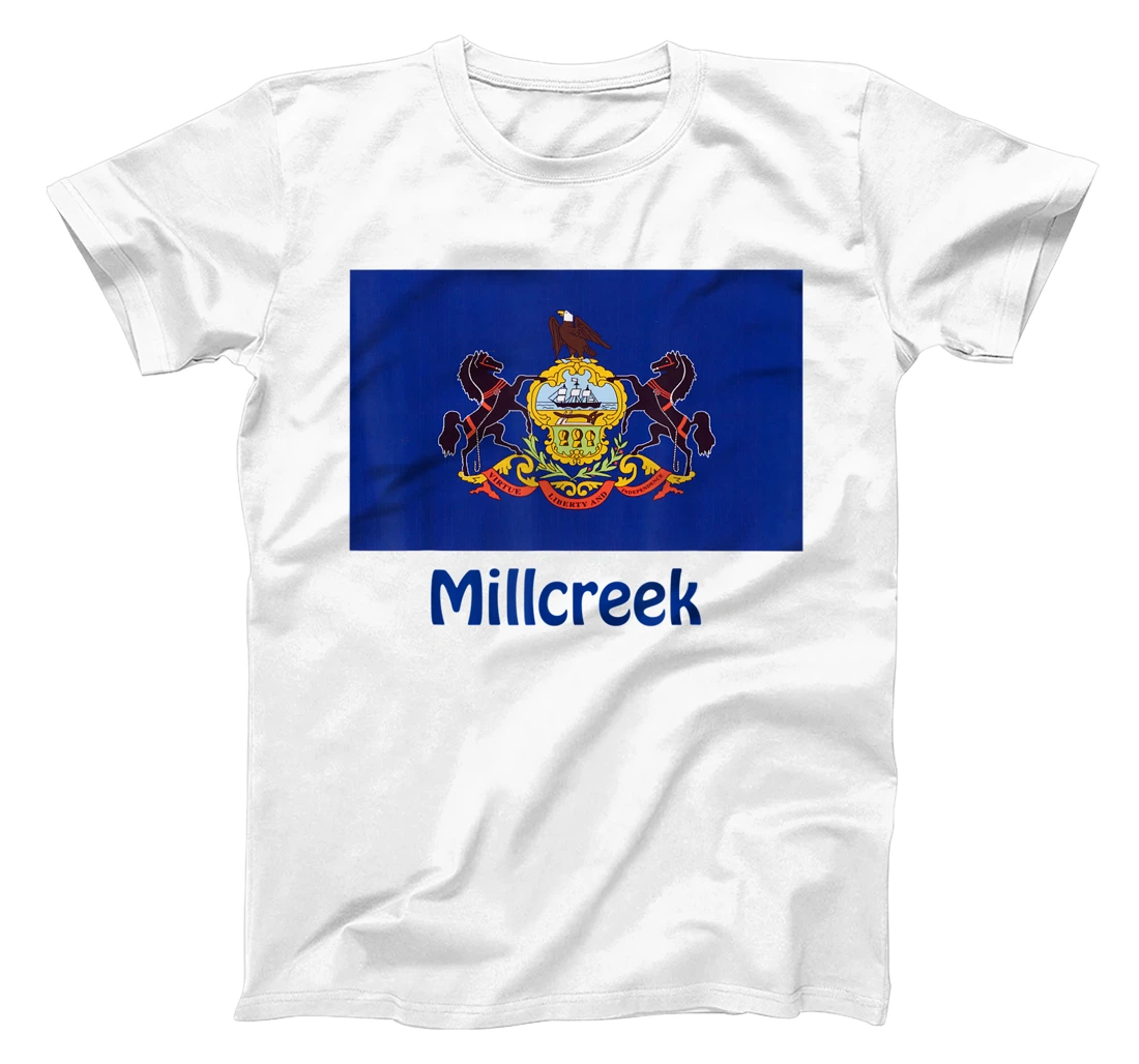 Millcreek Pennsylvania USA Flag Souvenir T-Shirt, Kid T-Shirt and Women T-Shirt