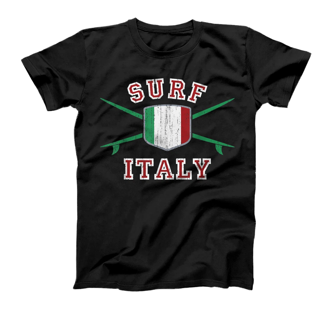 Womens Surfing Italy - Vintage Italian Flag Italia Travel Surf T-Shirt, Kid T-Shirt and Women T-Shirt