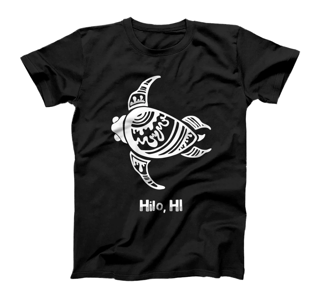 Personalized Womens Hilo, HI White Tribal Tattoo Save The Sea Turtle T-Shirt, Kid T-Shirt and Women T-Shirt