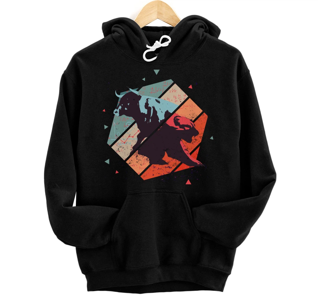 Stock Bull and Stock Bear Stock Market Investor Pullover Hoodie