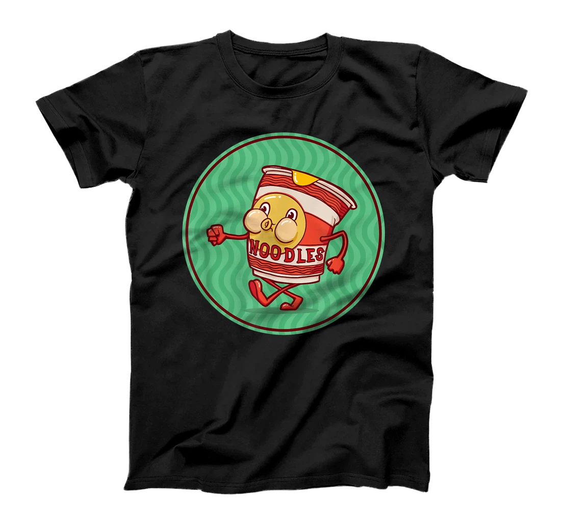 Personalized Cup of Ramen Noodles Vintage Cartoon Mascot T-Shirt, Kid T-Shirt and Women T-Shirt