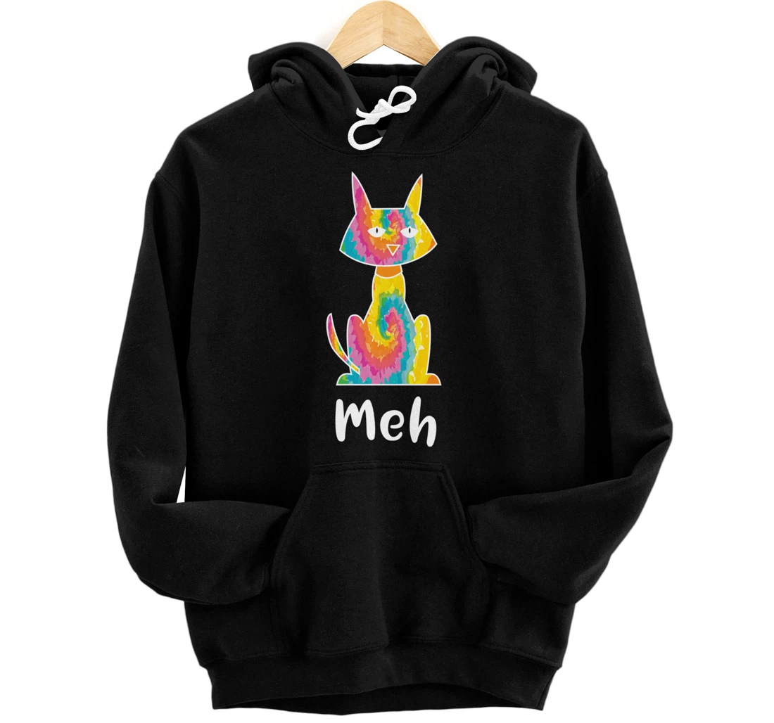 Meh Cat Hoodie Women Cool Cats And Kittens Cat Colorful Tee Pullover Hoodie