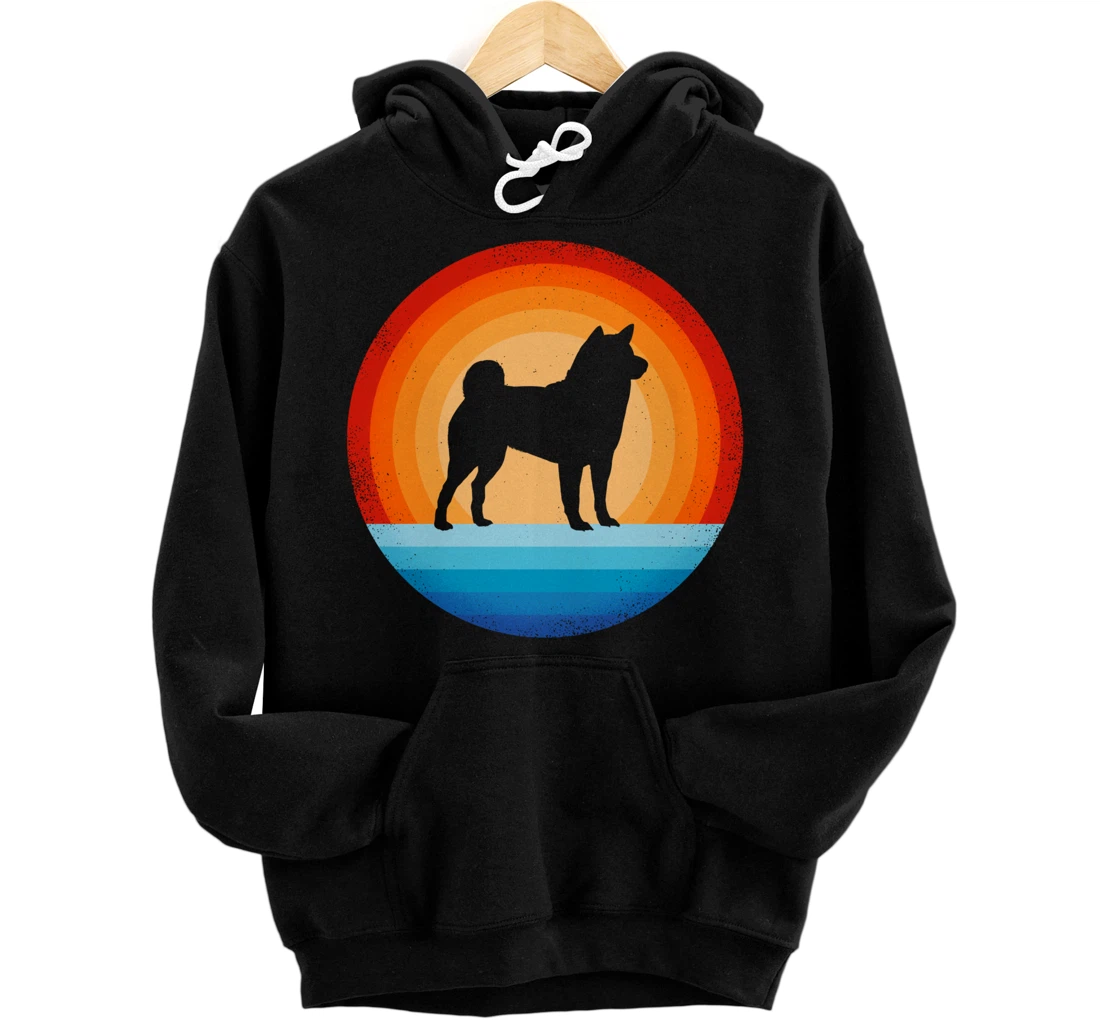 Shiba Inu Retro Vintage 60s 70s Sunset Dog Lovers Men Women Pullover Hoodie