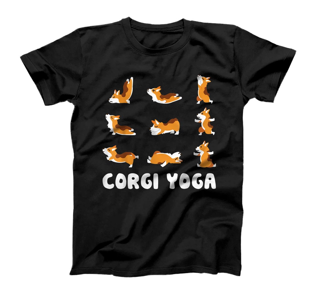  Womens Corgi Yoga Cute Meditation Workout Exercise Dog Mom Gift T-Shirt, Kid T-Shirt and Women T-Shirt