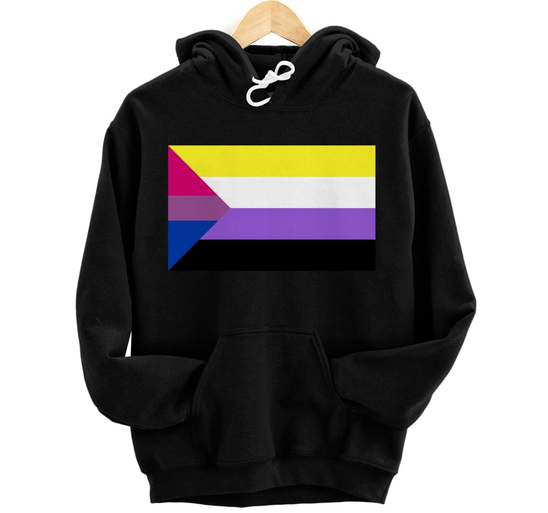 Personalized Bi Nonbinary flag colors | LGBT Pullover Hoodie