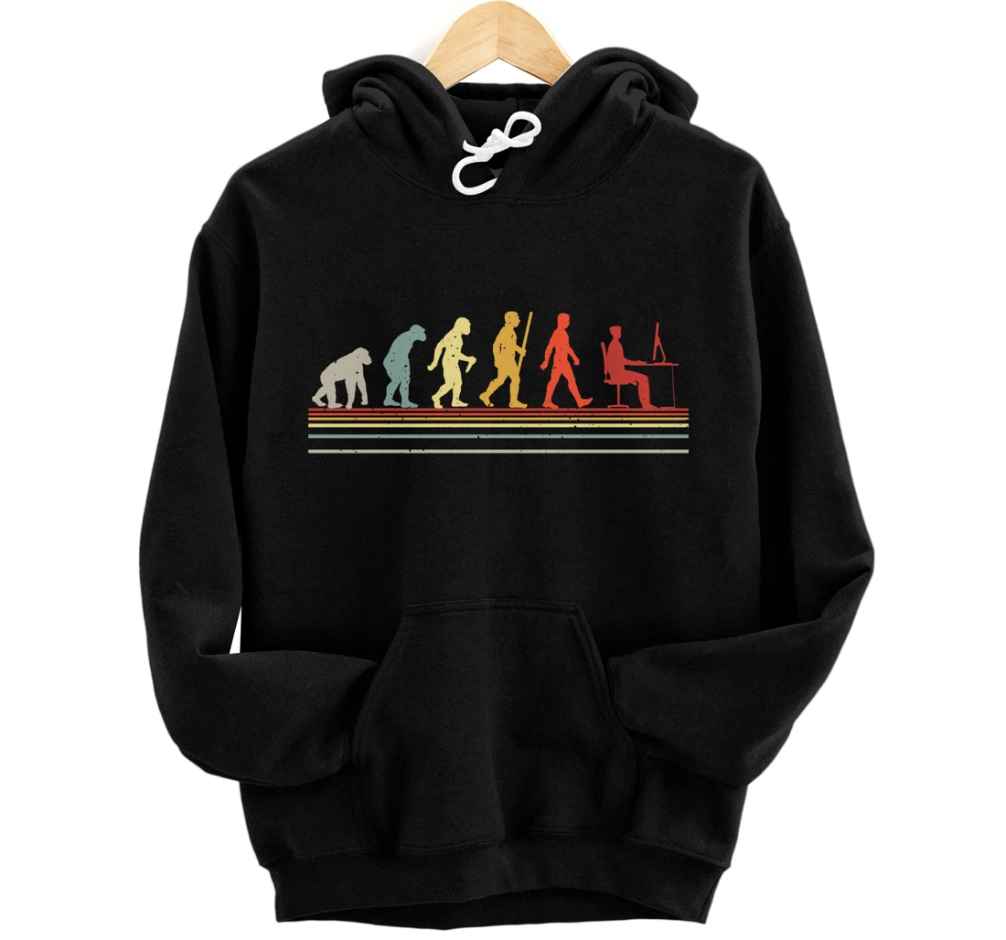 Personalized Evolution of Man Computer Programmer Funny Computer Geek Pullover Hoodie