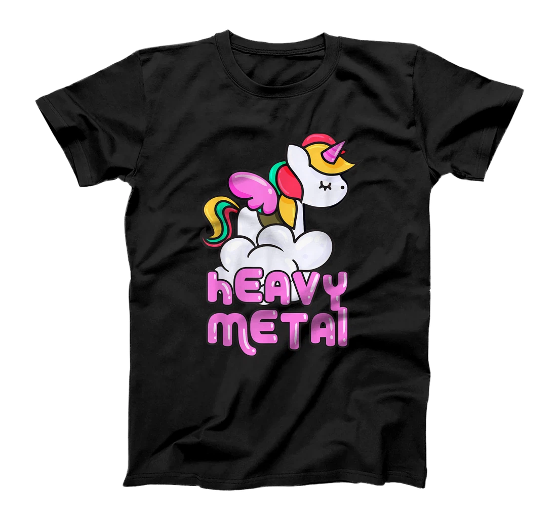 Personalized Womens Unicorn Heavy Metal Music T-Shirt, Women T-Shirt