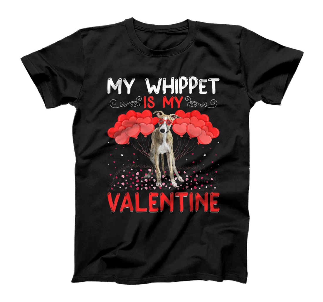 Personalized Womens My Whippet Is My Valentine Funny Whippet Dog Valentine's Day T-Shirt, Kid T-Shirt and Women T-Shirt