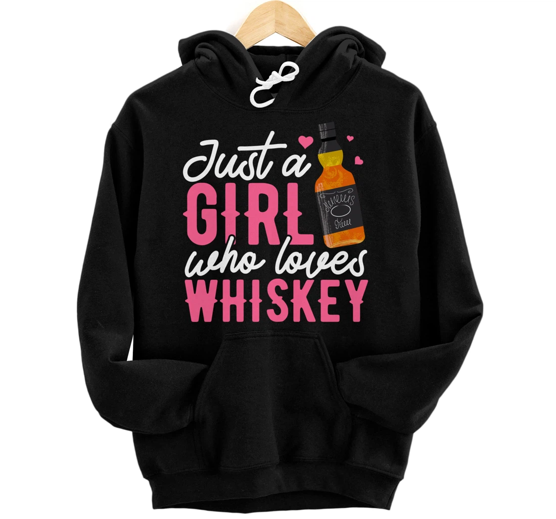 Personalized Just A Girl Who Loves Whiskey Bourbon Spirit Pullover Hoodie