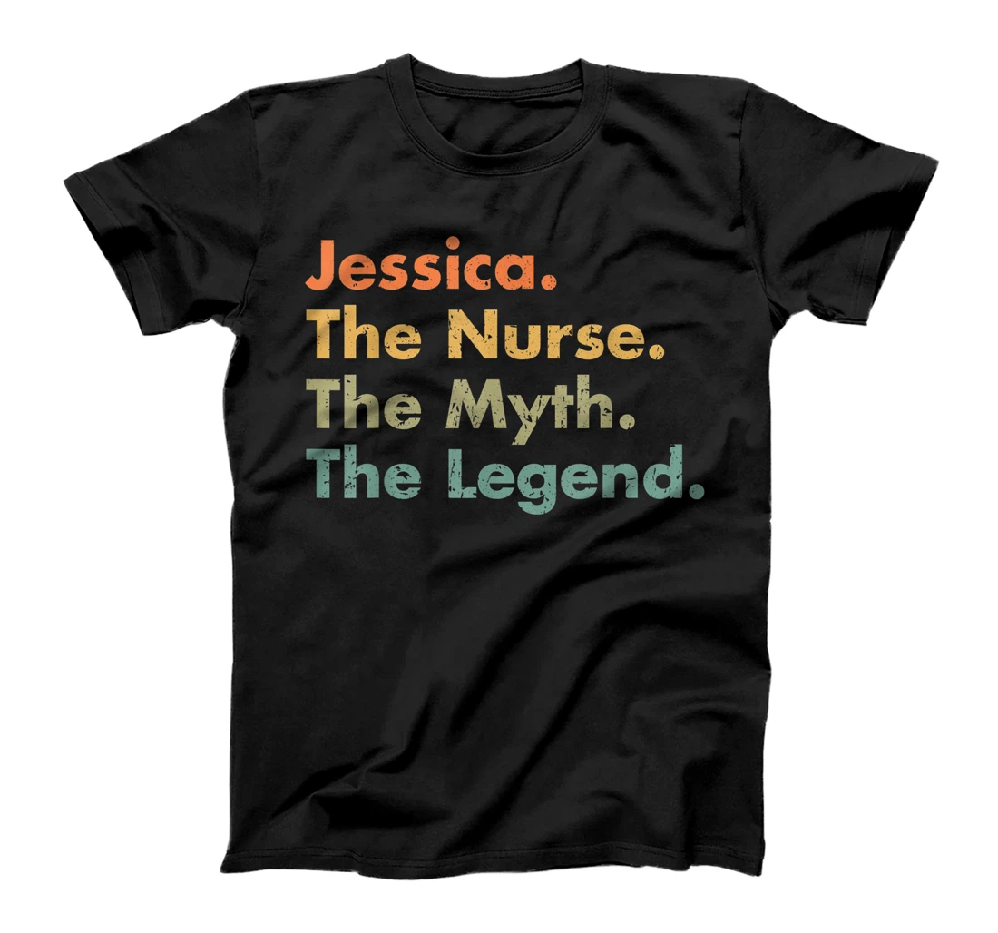 Personalized Womens Jessica The Nurse The Myth The Legend | Healthcare Worker T-Shirt, Kid T-Shirt and Women T-Shirt