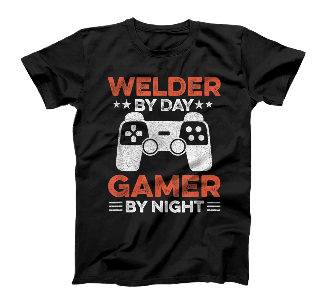 Personalized Womens Welder by Day - Gamer by night Design for a Welder T-Shirt, Women T-Shirt